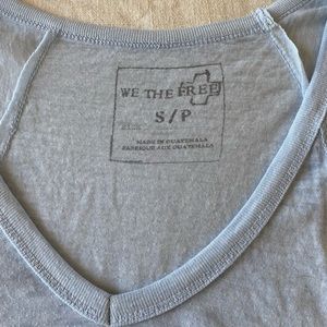 Light blue free people v neck